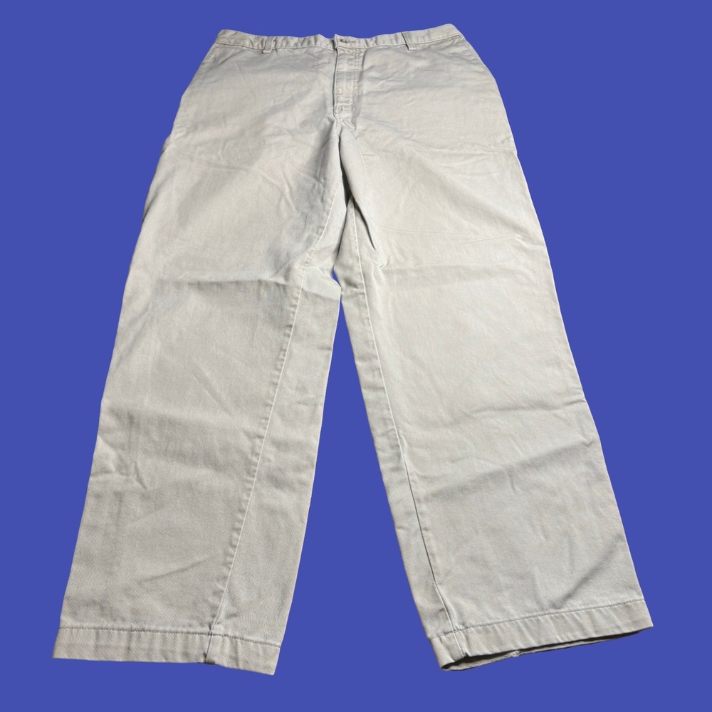 Carhartt Pants Men's 38x32 Beige Khaki Chino Straight Flat Cotton Workwear